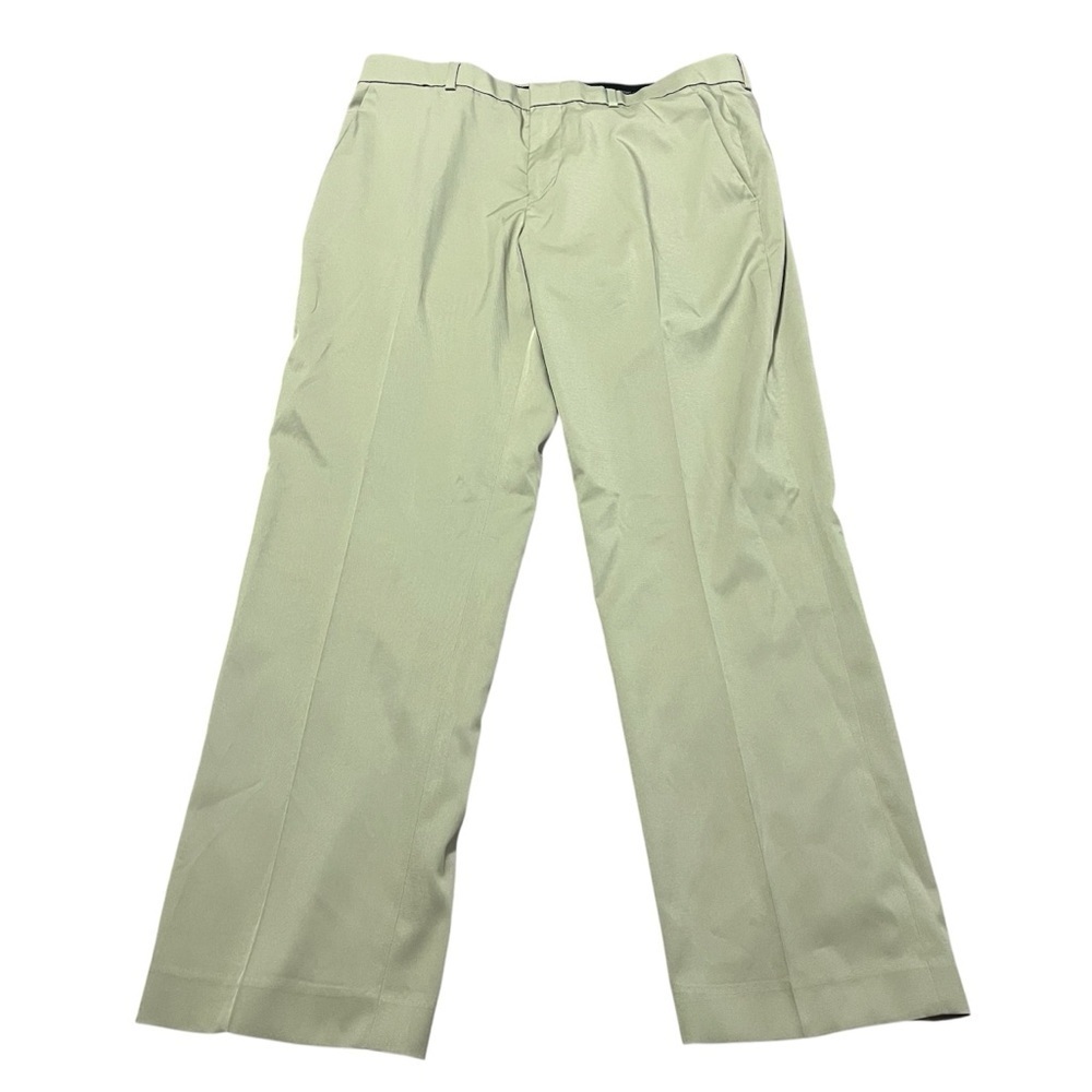 Perry Ellis Premium Men's Light Khaki Chinos Stretch Size 34 Golf Performance